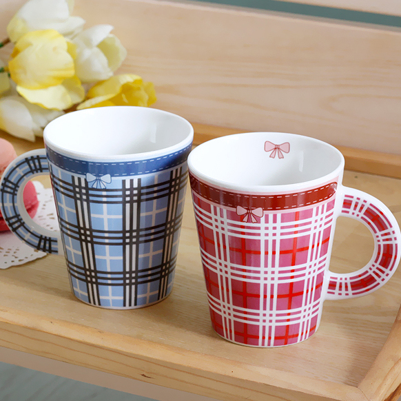 체크 머그컵 2PS