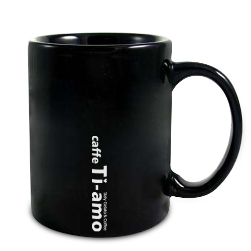 8온스 검정 머그컵 (까페띠아모)