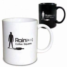 11온스 검정 머그컵 (레인)