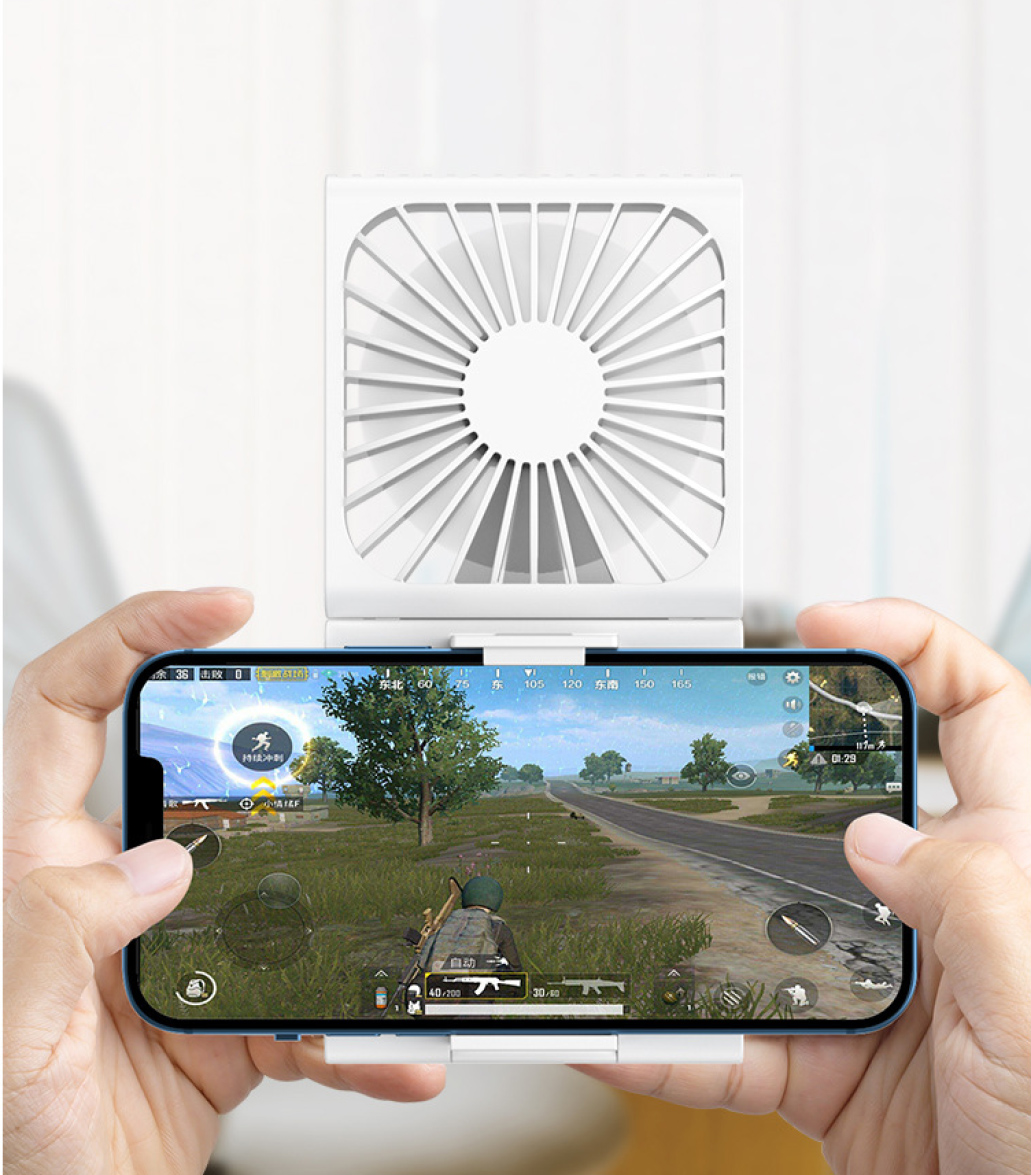 스마트폰용 사각 선풍기/ 핸드폰 거치대겸 포터블 핸디 팬